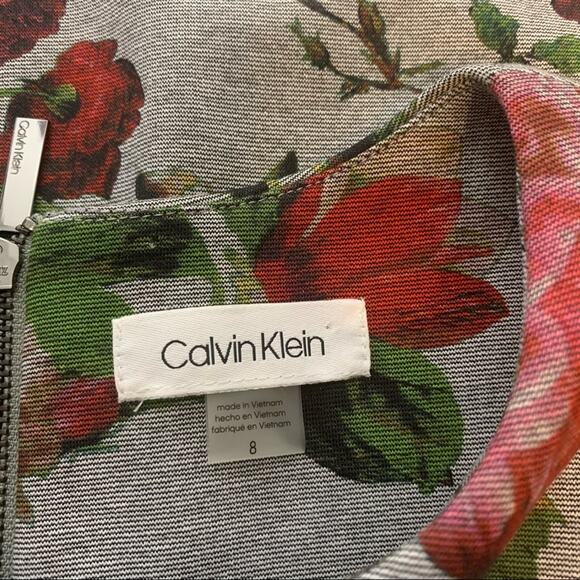 Calvin Klein floral flutter sleeve sheath dress - Picture 6 of 6